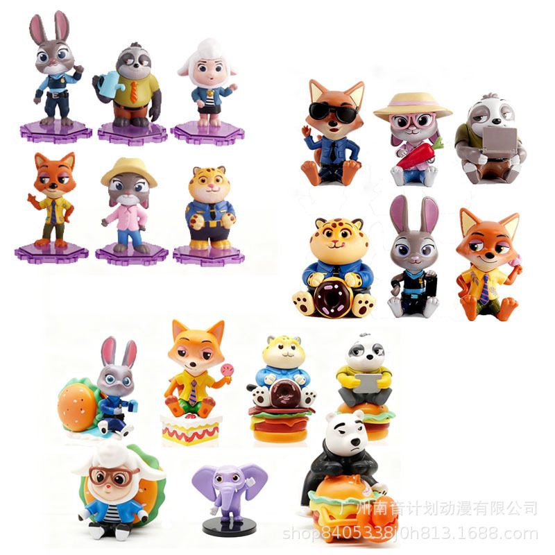 Zootopia Series Rabbit Judy Fox Nick's Story Trendy Toy Figure Gift Desktop Ornament Zootopia Series Rabbit Judy Fox Nick's Story Trendy Toy Figure Gift Desktop Ornament