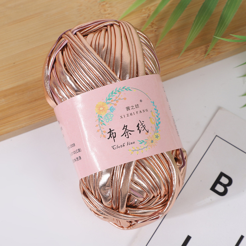 金属模造布条線DIYカラー手編み材料バッグ|undefined