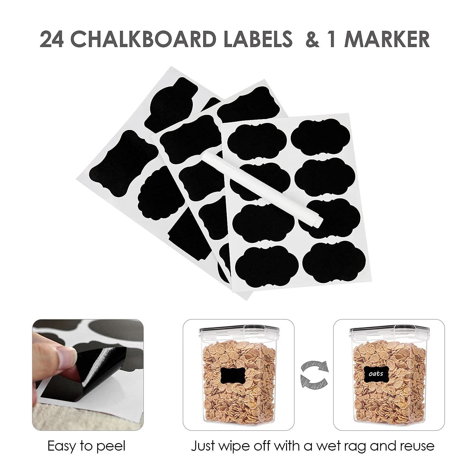 Caja de conservación de cocina Caja de almacenamiento de PP de grado alimenticio Tanque de almacenamiento de granos integrales Juego de 24 piezas Tanque sellado de plástico transparente