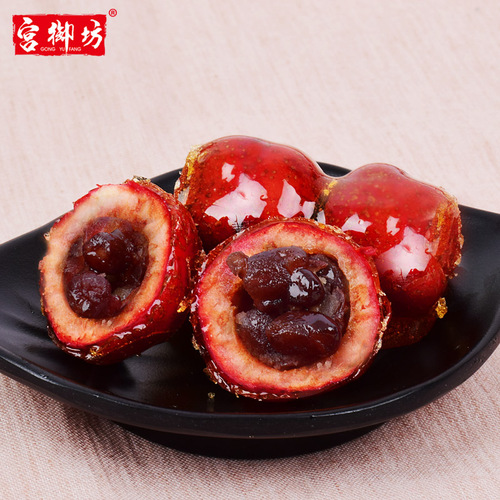 Gongyufang old Beijing specialty fresh fruit hawthorn candied haws finished product large skewers bagged snack snacks cored and stuffed