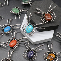 1585 Gem Brooch Pendant Spider Brooch Crystal Agate Shell Alloy Inlaid Gem Pendant