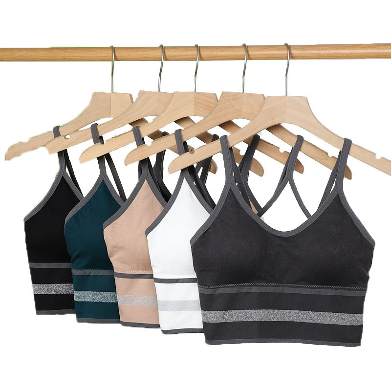 Сексуальное красивое нижнее белье на лямках, женский жилет без оправы, обернутый на груди с подкладкой для груди, пуш-ап, база с защитой от провисания, спортивный топ-трубка