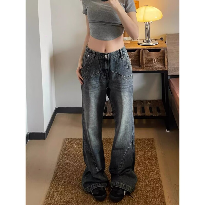 180cm extra-long, 175cm tall, extended-length American-style hot girl low-waist micro-flare jeans for women, versatile summer floor-length pants 180cm extra-long, 175cm tall, extended-length American-style hot girl low-waist micro-flare jeans for women, versatile summer floor-length pants