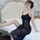 Sexy Lingerie with Slits, Sexy Nightgown, Pure Lust Style Suspender Pajamas for Women, Thin, Hot, Long, Large Size, No Need to Take Off Nightclub