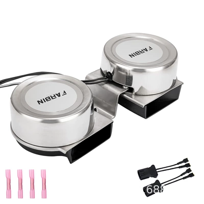 Motorcycle High-Pitched Horn, Car horn/tweeter - ultra-thin-stainless-steel-snail-pair-special-plug