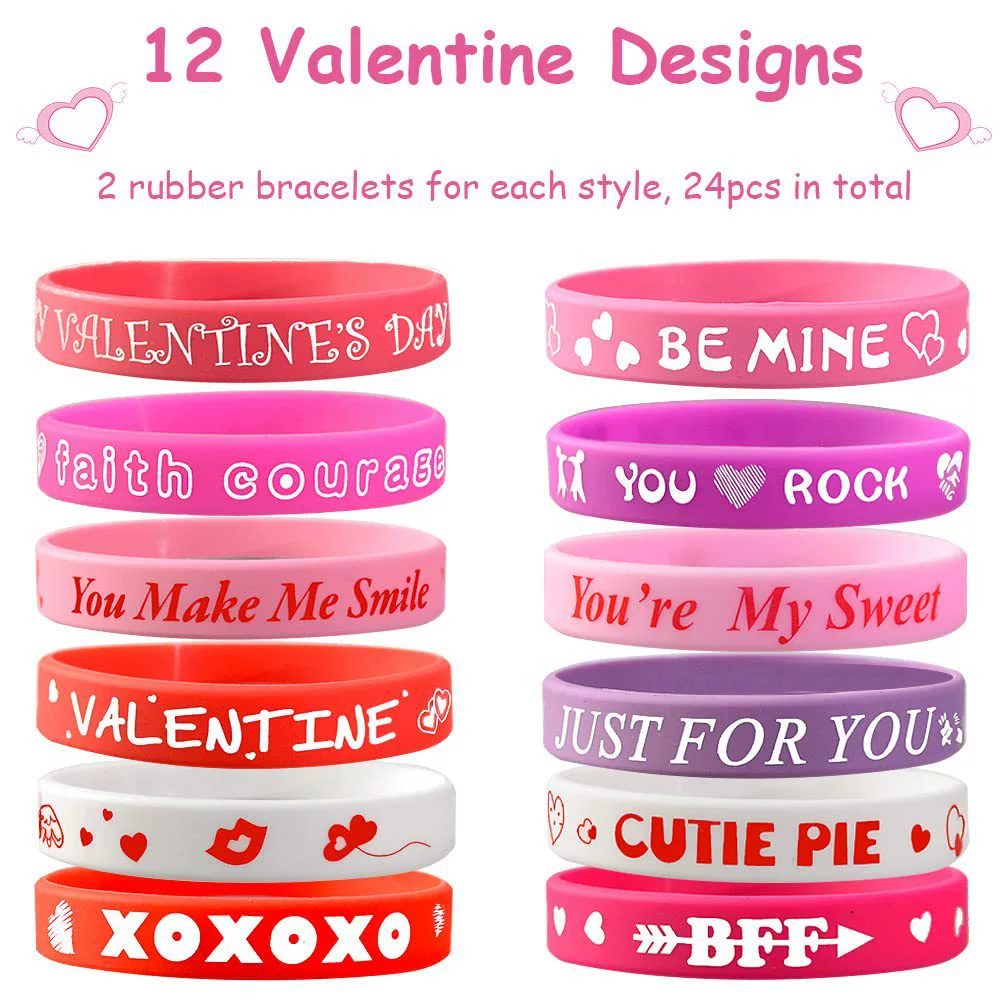 Silicone bracelet for St. Valentine's Day for beloved