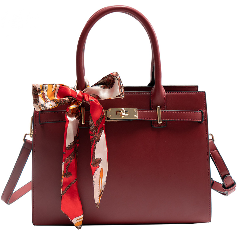 Bolso Rojo, Gran Capacidad, Estilo Kelly de Lujo Ligero, Bolso de Moda para Bodas 2025, Elegante Bolso Bandolera, Bolso para Mamá.