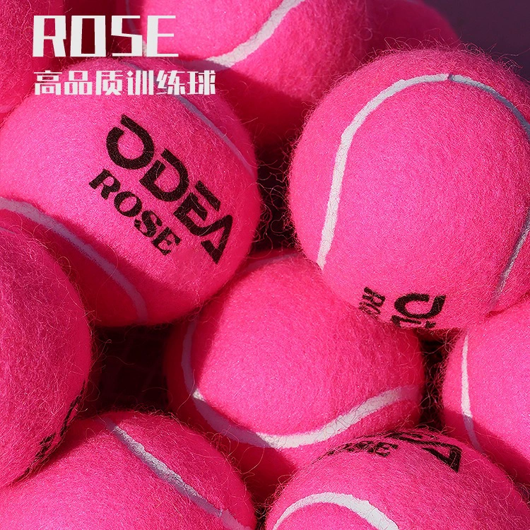 Розовые неоновые тренировочные теннисные мячи ROSE прочные и долговечные для начинающих и продвинутых, без давления, оптом теннисные мячи