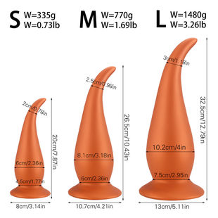 Extra Long Pig Tail Anal Plug, Anus Massage Masturbation Device, Liquid Silicone Soft and Thick Anal Expansion Adult Product