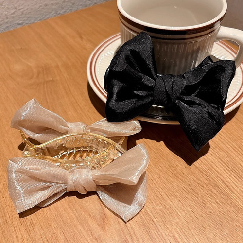 Women's new high ponytail bow hair clip head clip headgear headgear high-quality hair card