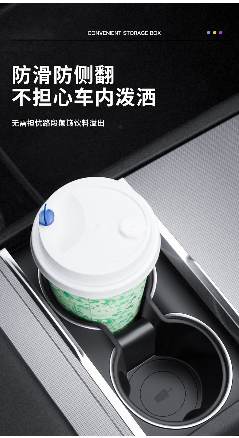 Cross-Border Applicable for the New Model Y/3 Tesla Center Console Cup Holder Model Yl Cup Holder Limiter Wholesale