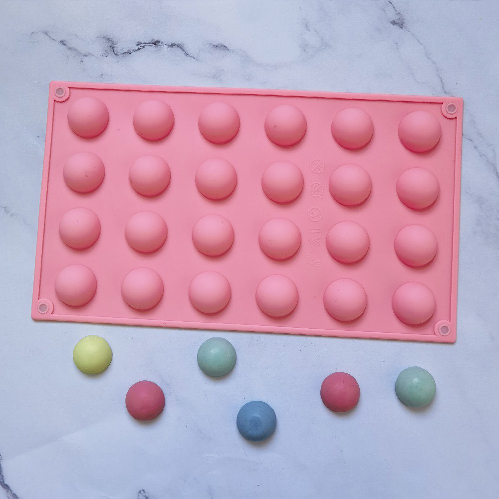 24 pequeñas semicirculares 437 molde de silicona para pastel de chocolate molde de pan herramientas de panadería de jalea