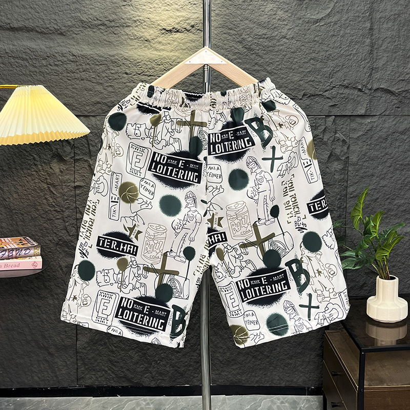 Shorts de plage imprimés pour homme coupe ample séchage rapide_voghion.com