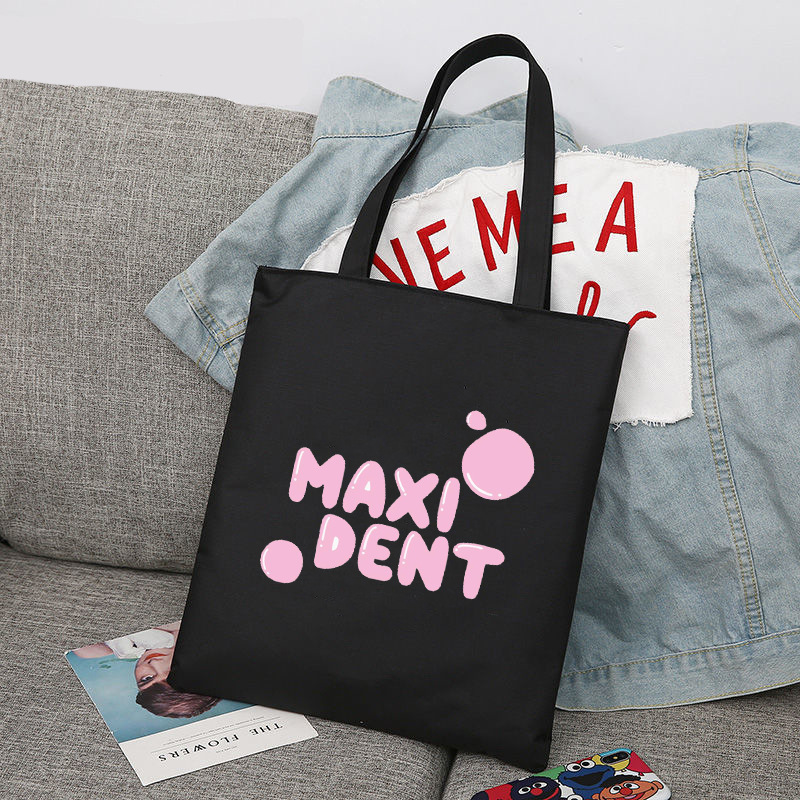 Niños calmados maxident periférico impreso lienzo bolso de hombro estudiante bolsa de compras portátil comercio exterior global