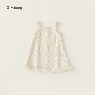 宥宝童装森系儿童连衣裙夏季度假风镂空轻薄裙子女童花边吊带裙