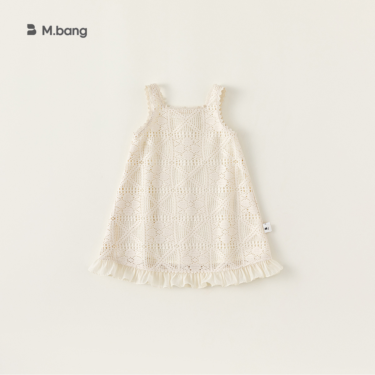 Yibao Kidsren's Clothing Forest Style Kidsren's Dress Summer Vacation Style Cut Out Tassel Skirt Girls Lace Suspender Skirt