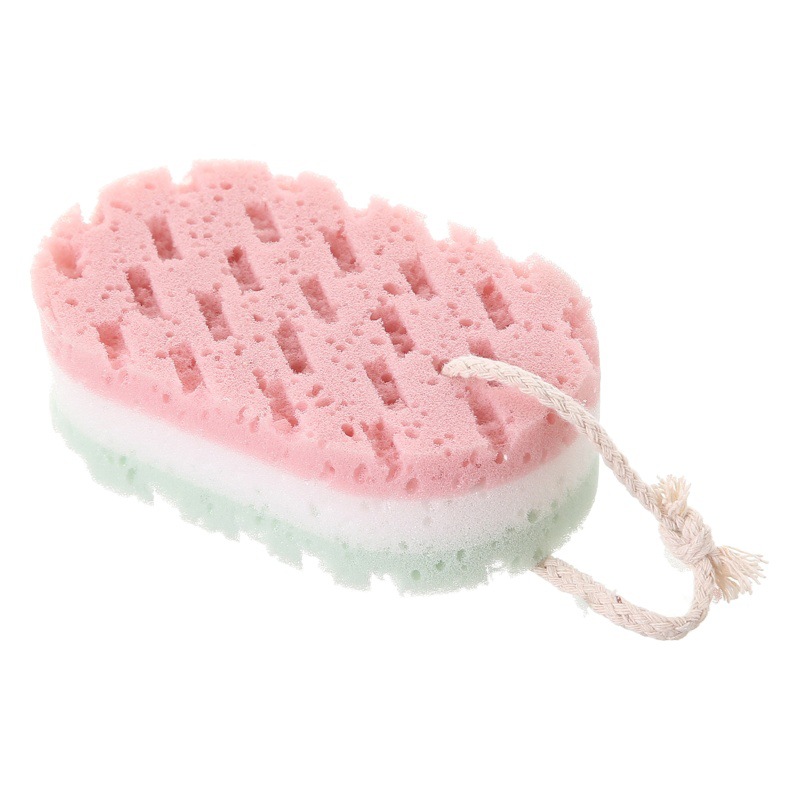 Baño de esponja de tres capas frotar toalla gris baño de adultos lavado de vuelta limpie niños baño de espuma esponja toalla de baño bola de baño