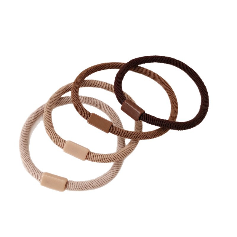 Simple sin marcas de cabello simple cabello corda de cabello corda de cabello anillo de cabello de cola de caballo elástico no lesiones de cabello tocado