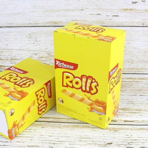 Indonesian imported snacks Richeese cheese-flavored cheese sandwich egg rolls 180g 20 pieces