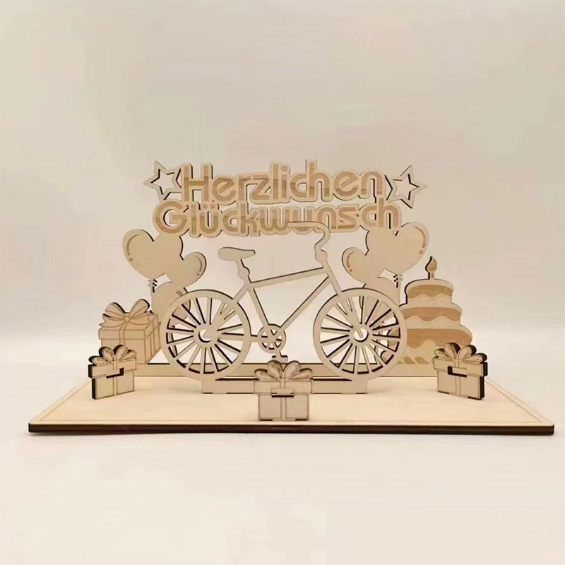 スポットクロスボーダー自転車スタイルの家の装飾品 DIY 誕生日ギフト財布パーティー小道具木製|undefined
