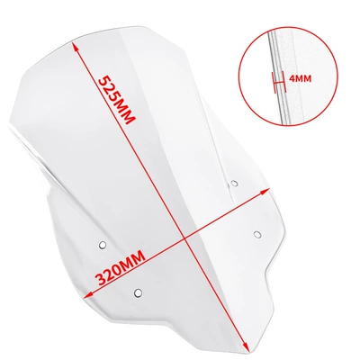 16-24 Modified Motorcycles, Heightening: Motorcycle front windshield