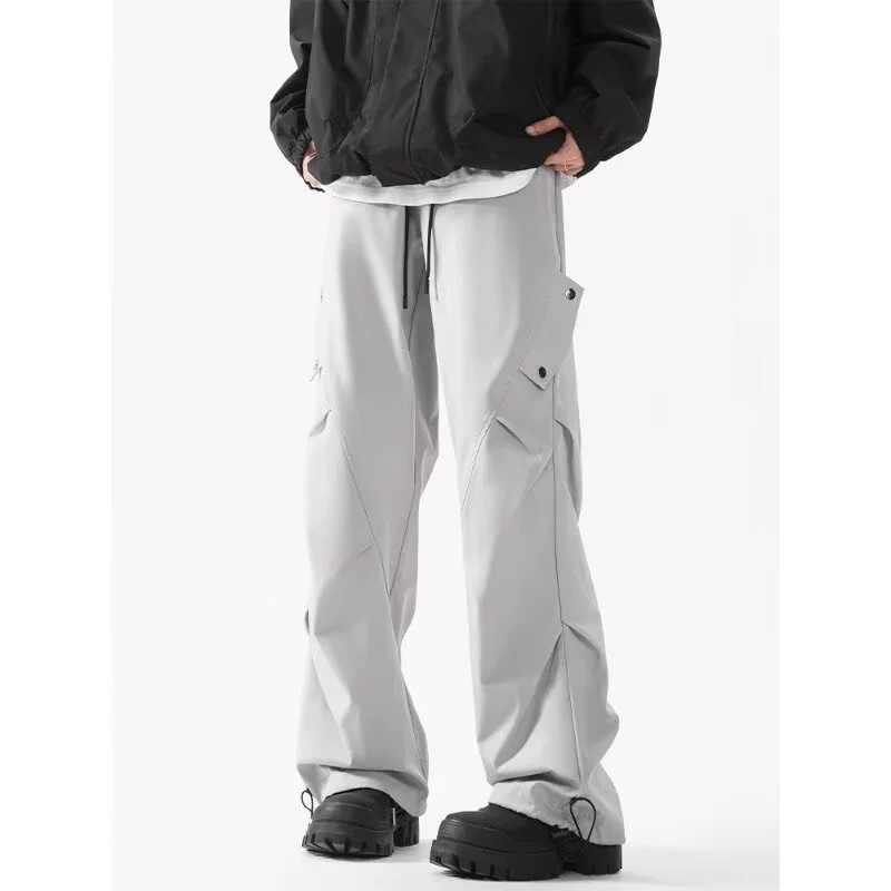 Spring water repellent trousers, American style, loose fit
