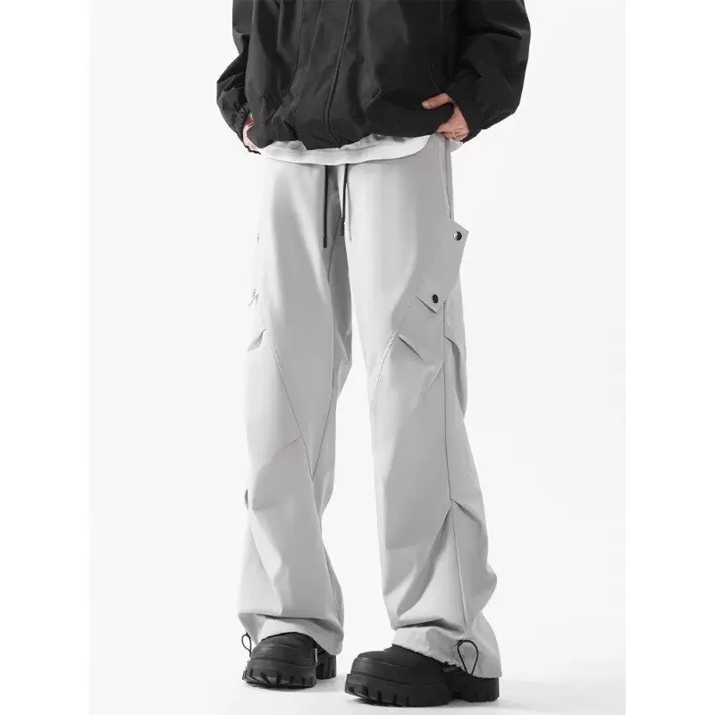Spring water repellent trousers, American style, loose fit
