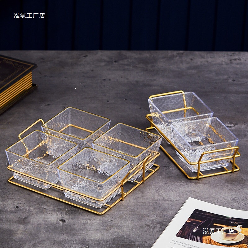 Nordic-style plastic fruit plate for bars, KTV, foot baths, beauty salons, and commercial use, acrylic snack plate with compartments Nordic-style plastic fruit plate for bars, KTV, foot baths, beauty salons, and commercial use, acrylic snack plate with compartments