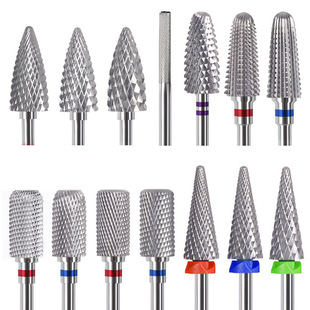 High-end hard nail tungsten steel grinding head rapid nail removal pre-treatment to remove dead skin two-way nail removal engraving grinding bit