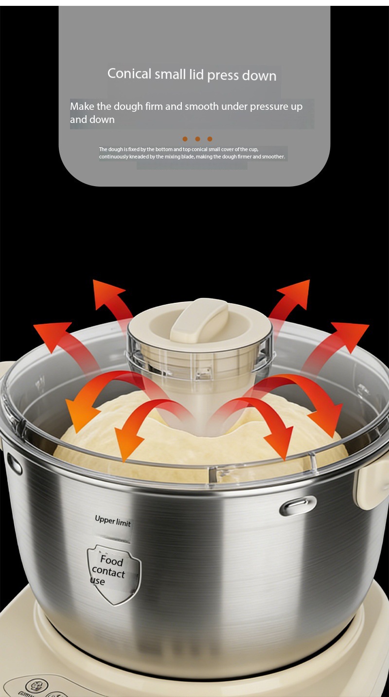 A029 Automatic Dough Mixer High-Power Kneading Machine All-in-One Fermentation Mixer Multi-Purpose Flour Mixer Wide Voltage