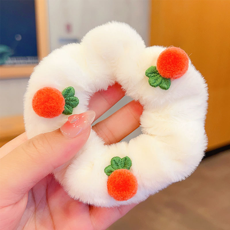 SKU-02-胡萝卜白色发圈