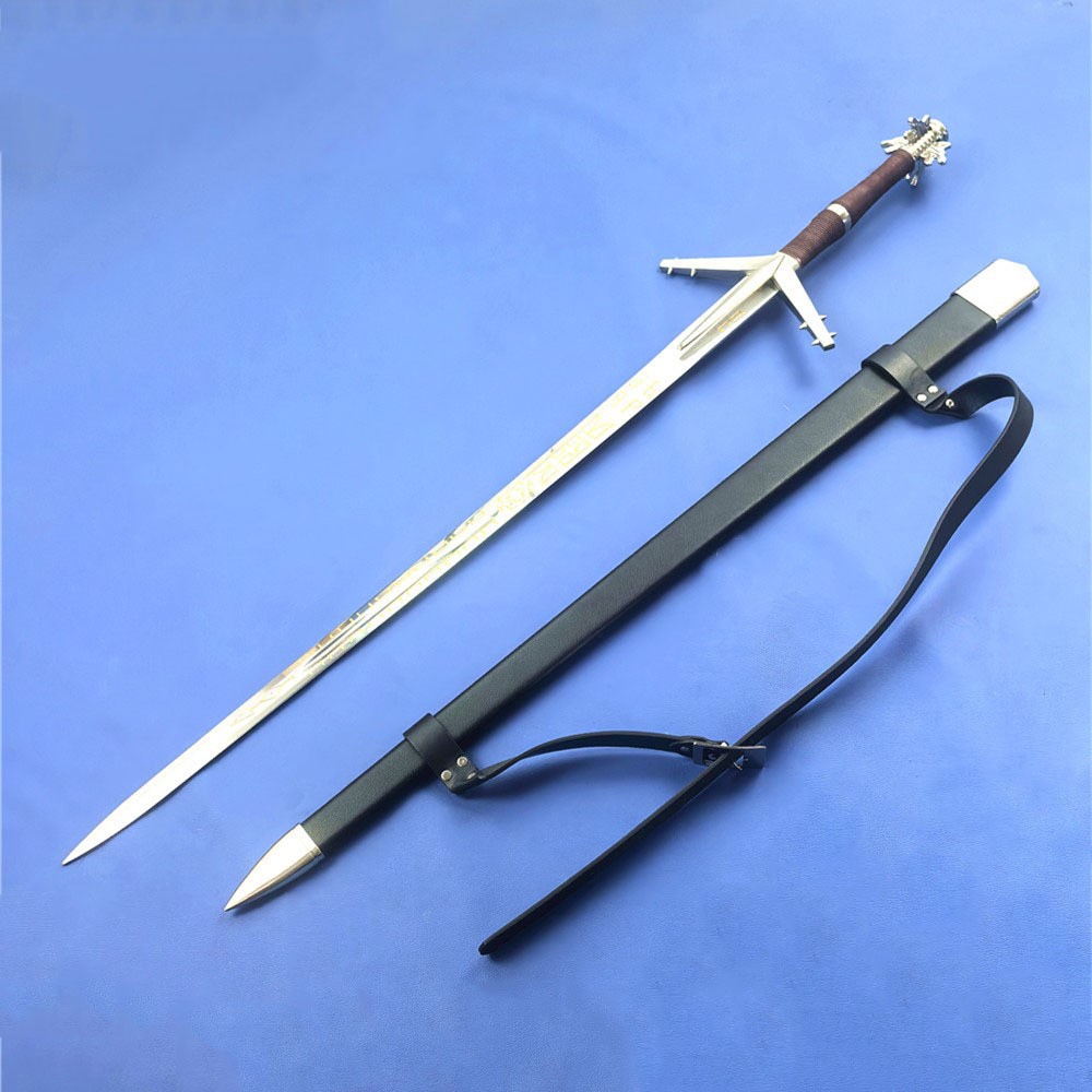 影视刀剑cosplay道具 巫师3 Witcher3希尔湖女金属双手剑木未开刃