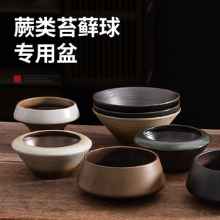 Special Pot for Fern Moss Balls, Large Diameter Landscaping Pot, Office Desktop, Home Flower Pot, Chinese Ceramic Ornaments