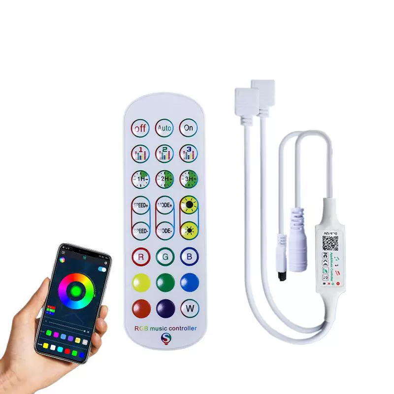 Small smart music colorful controller, LED light strip, new collection, 24 keys, bluetooth