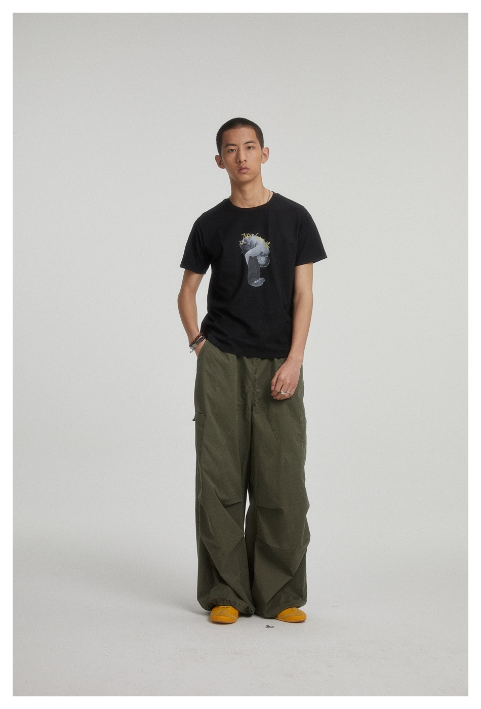 OUSWE China-Chic gewaschene gebrauchte Overalls Herren lockere und vielseitige gerade Freizeithose Deckhose RK67_voghion.com