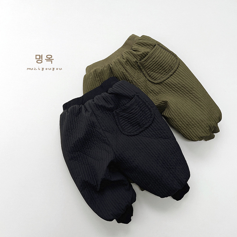 Simple Style Solid Color Polyester Boys Pants display picture 1