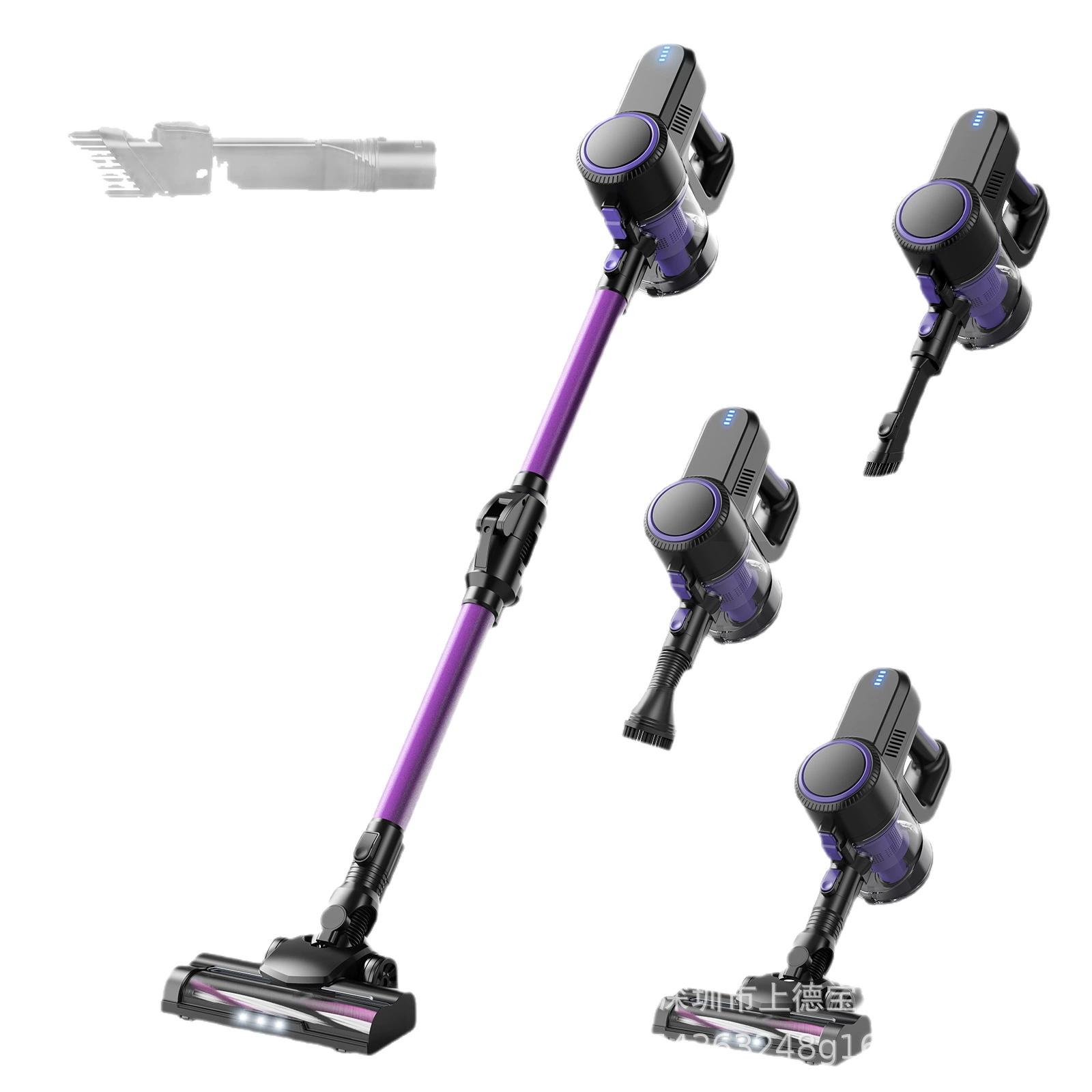 Vacuum cleaner, brushless engine, carpet