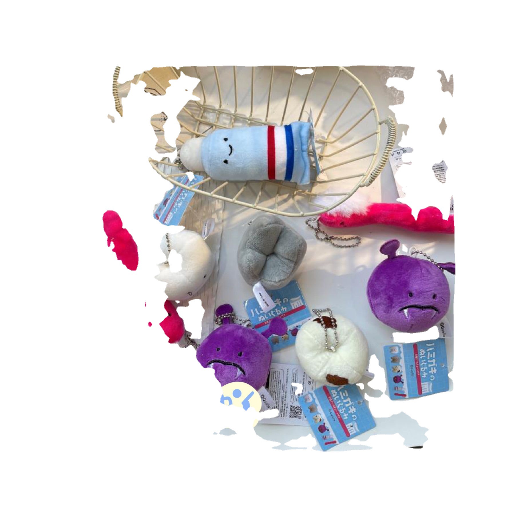 Vida divertida llavero lindo diente pasta de dientes diente caries colgante de dibujos animados de los niños mochila accesorios lindos GJ86