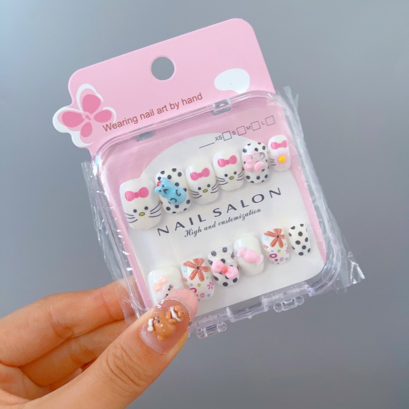 Niños que usan uñas niñas cortas 2025 nuevo estilo de alta sensación pegatinas de uñas no tóxicas y inodoras pegatinas de uñas especiales para niñas