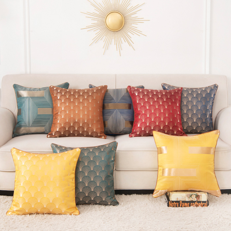 New light luxury manufacturer wholesale pillow company bedside lumbar support backrest car lumbar pillow cross-border sofa pillow case