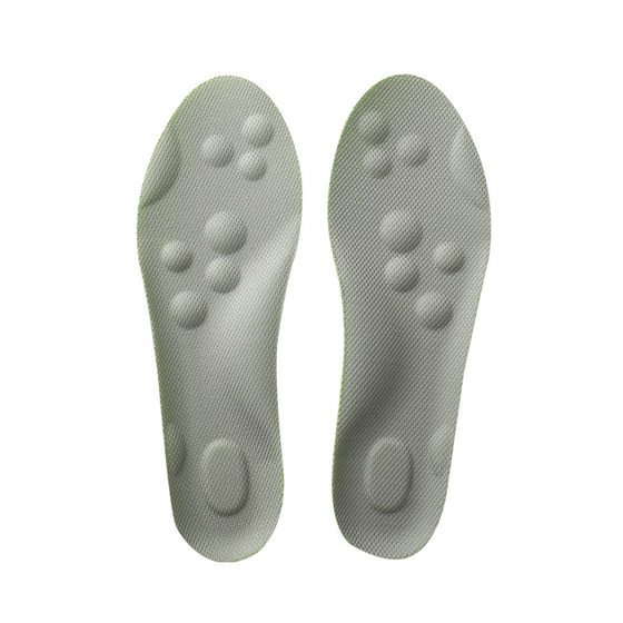 4D sports insole for boys and women PU arch full pad antibacterial deodorant sweat absorbent breathable high elastic shock absorption leisure military training
