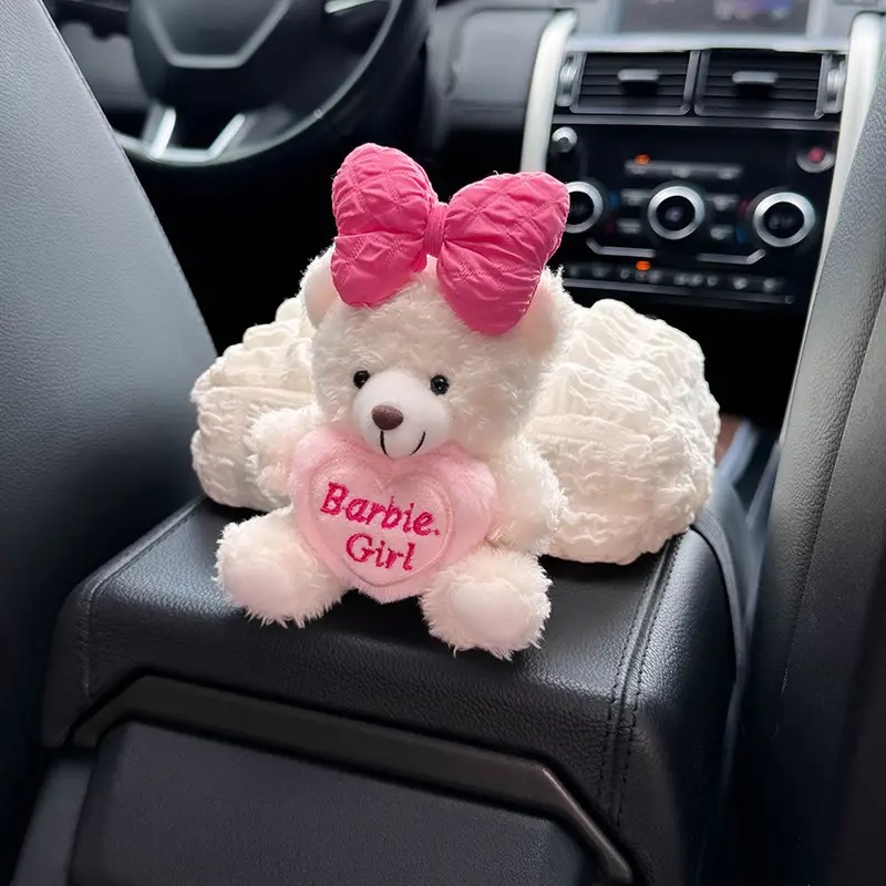 Cute Paper Box 2024 Strap Car Middle Advanced New Car Armrest Box Tissue Box for Women