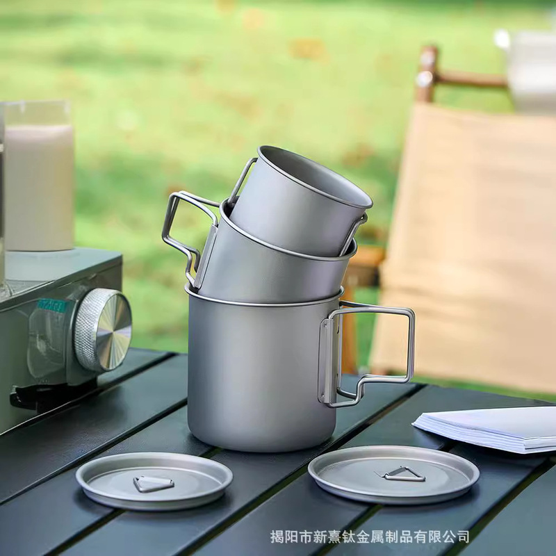 TA1 純チタン屋外チタン合金マグ水カップコーヒーカップキャンプキャンプセットクリエイティブポータブル|undefined