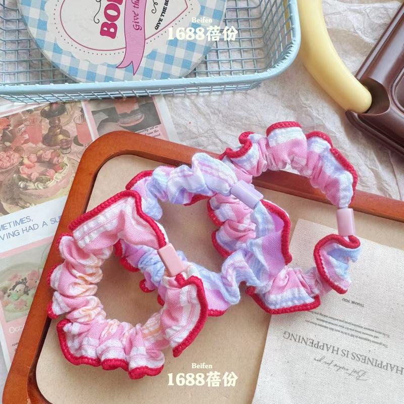 多巴胺线条小肠发圈百搭少女发绳气质百搭扎发皮筋高马尾头绳发饰|undefined