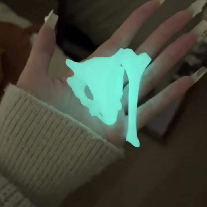 야광 그린 카라 머리핀