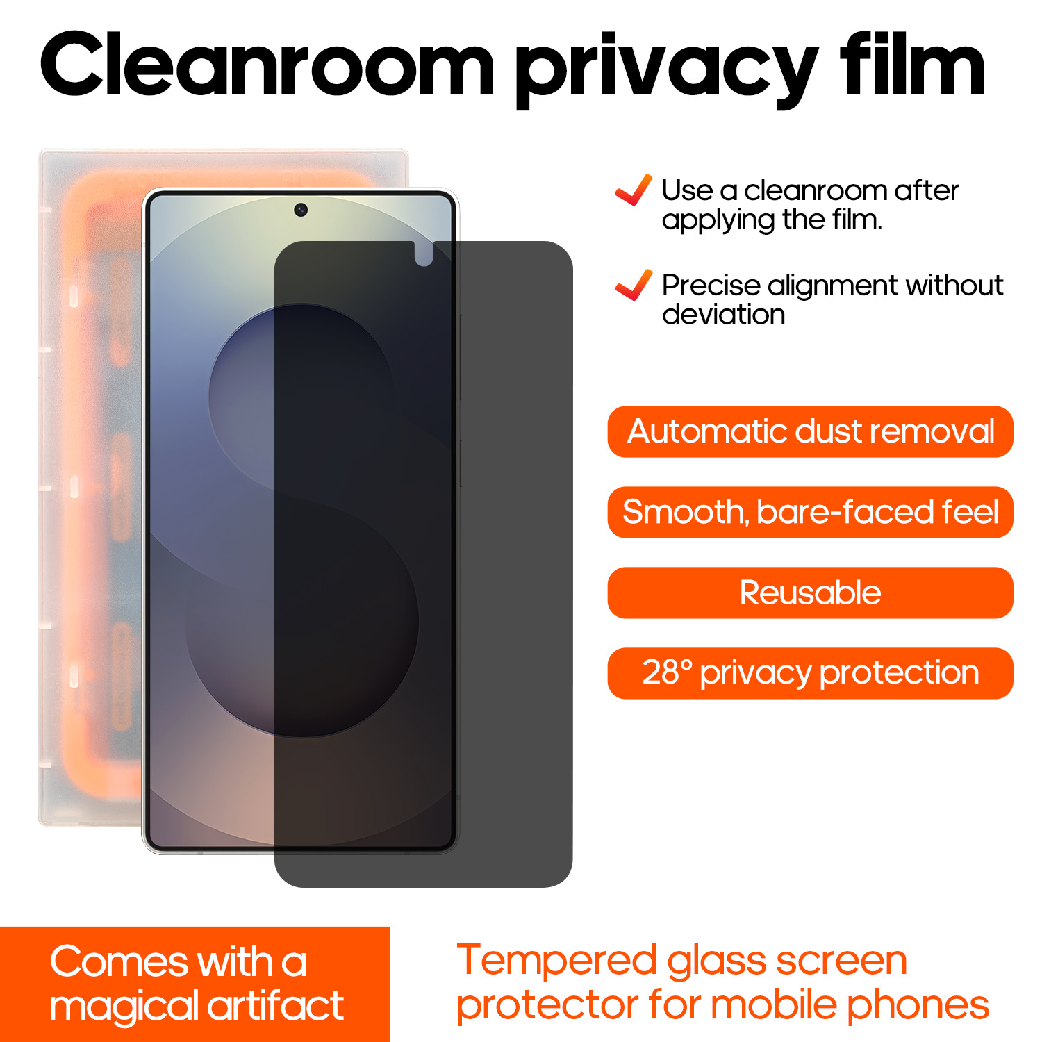 Aplicable a Samsung s25U / S24 + / S23 + / S26U película endurecida a prueba de polvo de cámara sin polvo película de adhesión a prueba de caídas de teléfonos celulares