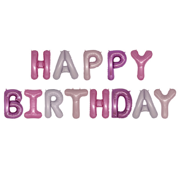 16-pulgadas carta de cumpleaños feliz Feliz cumpleaños película de aluminio imitación belleza versión delgada globo traje decoraciones del partido