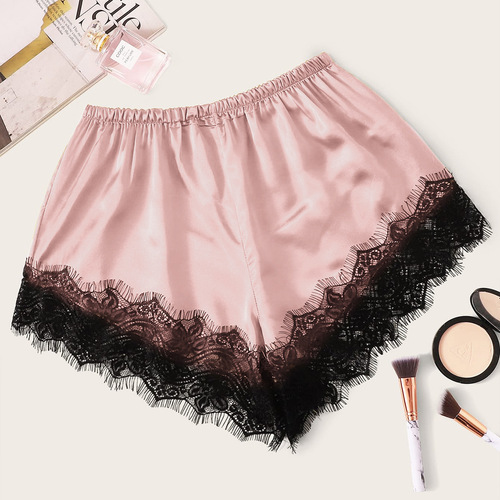 Thin spring and summer ice silk leggings, women's lined lace safety pants, versatile solid color leggings for home use