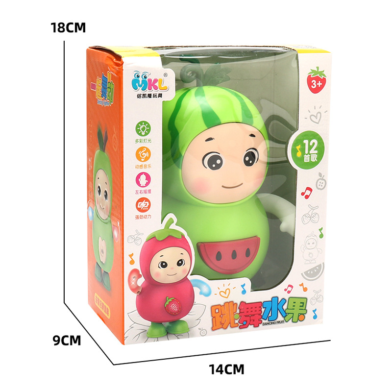 El mismo tipo de voz eléctrica puede cantar y bailar juguetes de frutas musicales luces oscilantes muñecas eléctricas decoraciones creativas
