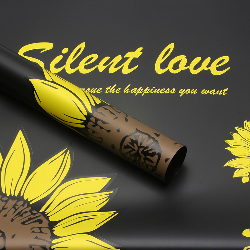 Papel de regalo con diseño de girasoles, papel de regalo floral estilo inglés, papel de regalo con girasoles, papel de regalo para flores frescas, papel con textura de plumas, materiales de papel de regalo floral.